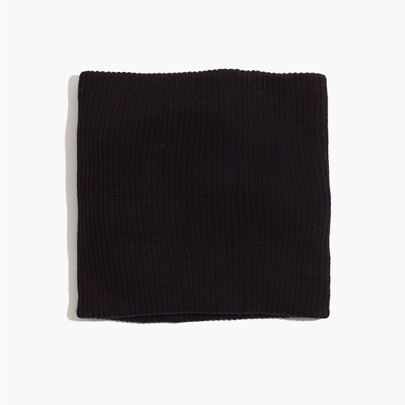 NWOT Madewell Ribbed Wool Neck Warmer in almost black - Picture 1 of 4